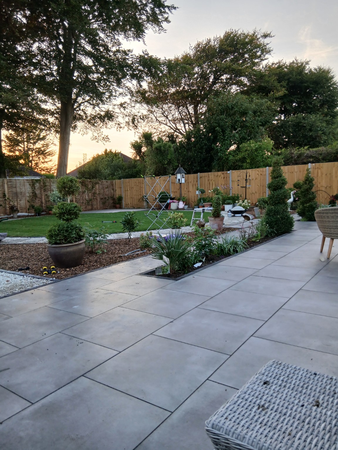 Finished porcelain patio