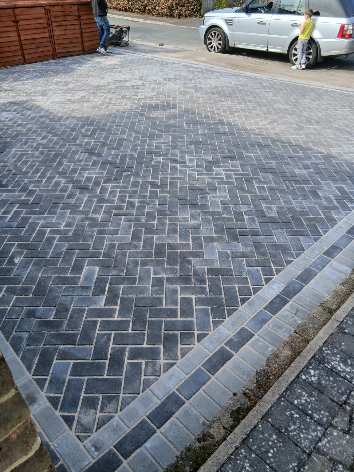 Block paved driveway