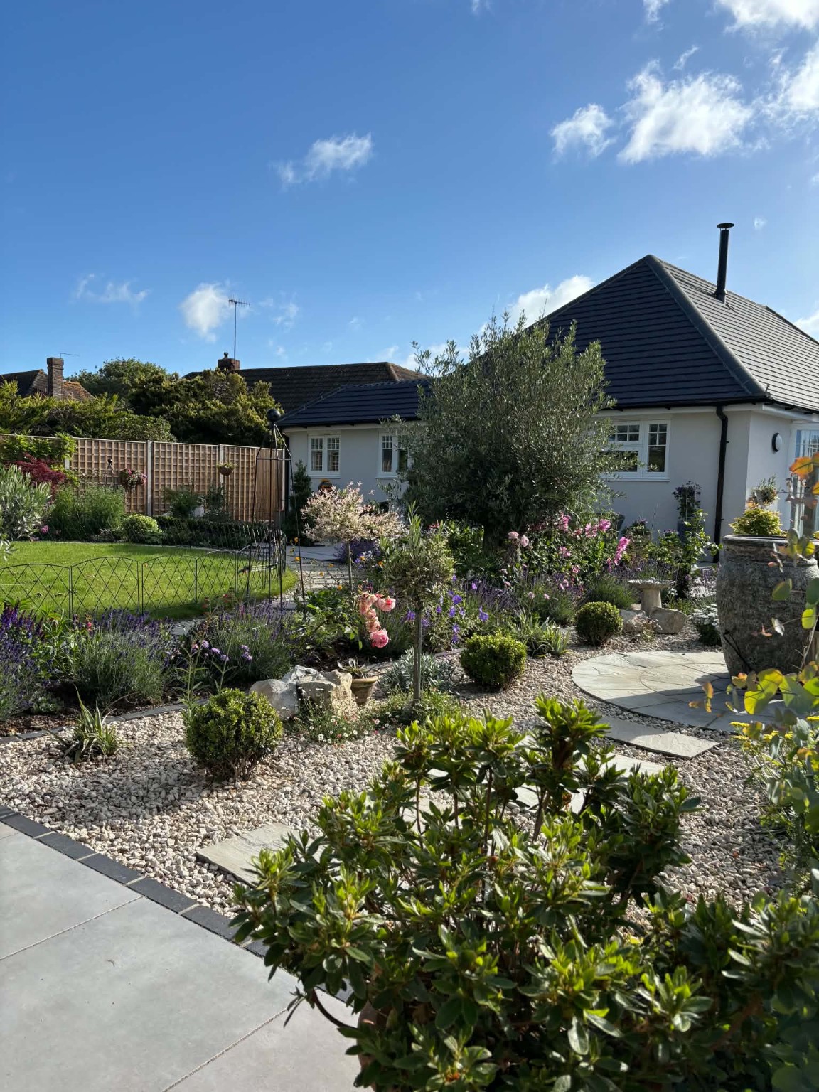 Landscaped garden completed by Langhams Landscapes and Paving